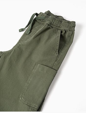 Pantaloni in twill a taglio dritto con tasche cargo