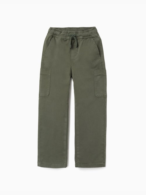 Pantaloni in twill a taglio dritto con tasche cargo - Kiabi