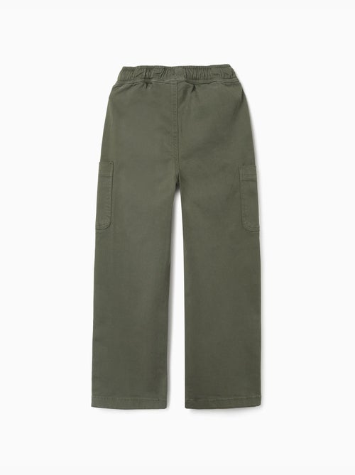 Pantaloni in twill a taglio dritto con tasche cargo - Kiabi