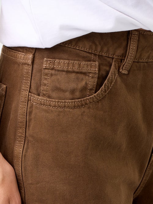 Pantaloni in twill a vita alta taglio wide leg - Kiabi Pantaloni in twill a vita alta taglio wide leg - Kiabi