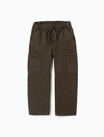 Pantaloni in twill ampia con tasche cargo