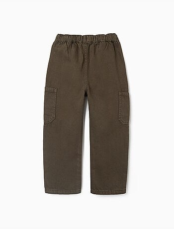 Pantaloni in twill ampia con tasche cargo