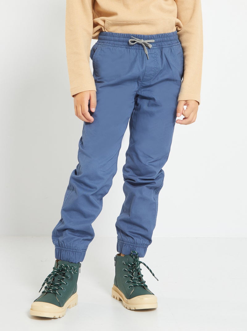 Pantaloni in twill blu scuro - Kiabi