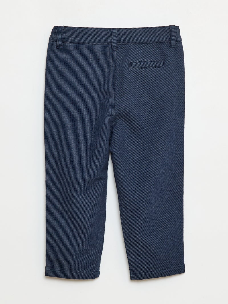 Pantaloni in twill con 2 vere tasche Blu - Kiabi