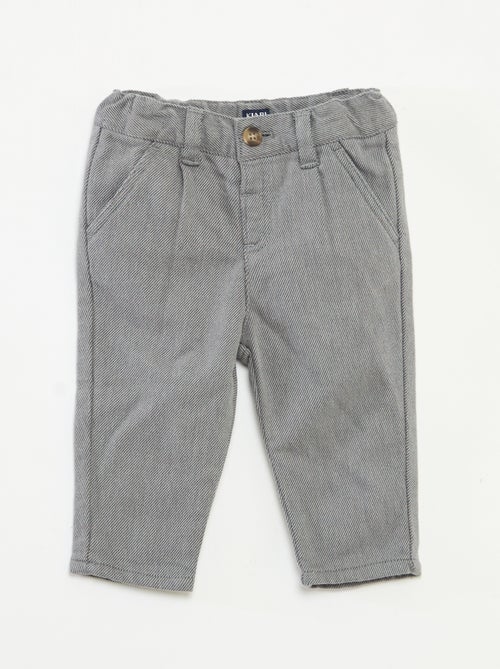 Pantaloni in twill con 2 vere tasche - Kiabi