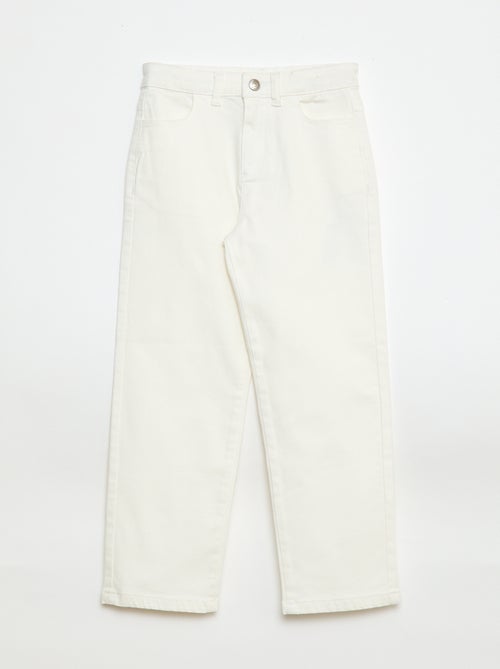 Pantaloni in twill con apertura a pressione - Taglio più confortevole - Kiabi