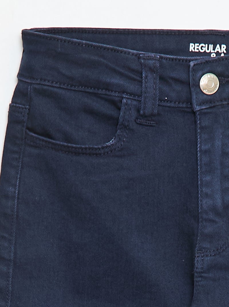 Pantaloni in twill con apertura a pressione blu - Kiabi