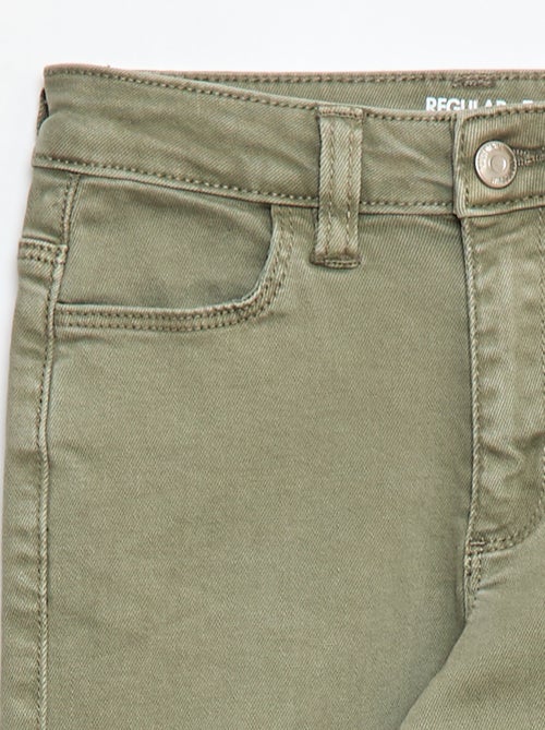 Pantaloni in twill con apertura a pressione - Kiabi