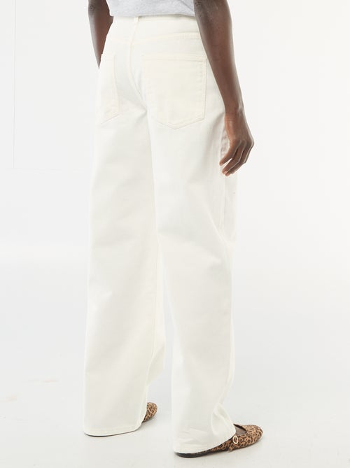 Pantaloni in twill con apertura asimmetrica - Kiabi