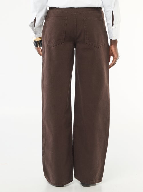 Pantaloni in twill con apertura asimmetrica - Kiabi
