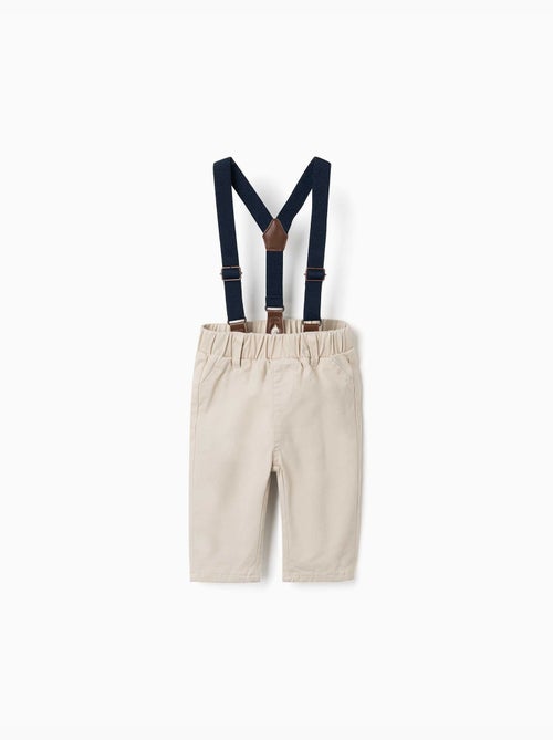Pantaloni in twill con bretelle - Kiabi Pantaloni in twill con bretelle - Kiabi