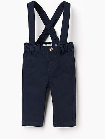 Pantaloni in twill con bretelle