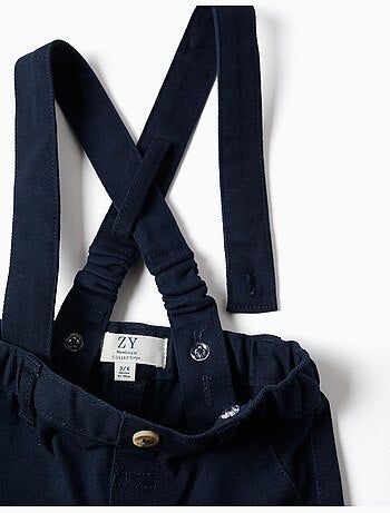 Pantaloni in twill con bretelle