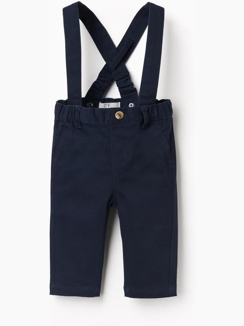 Pantaloni in twill con bretelle - Kiabi