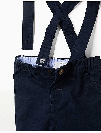 Pantaloni in twill con bretelle staccabili