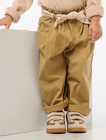 Pantaloni in twill con cintura