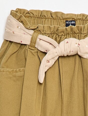 Pantaloni in twill con cintura