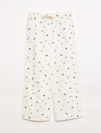 Pantaloni in twill con coulisse