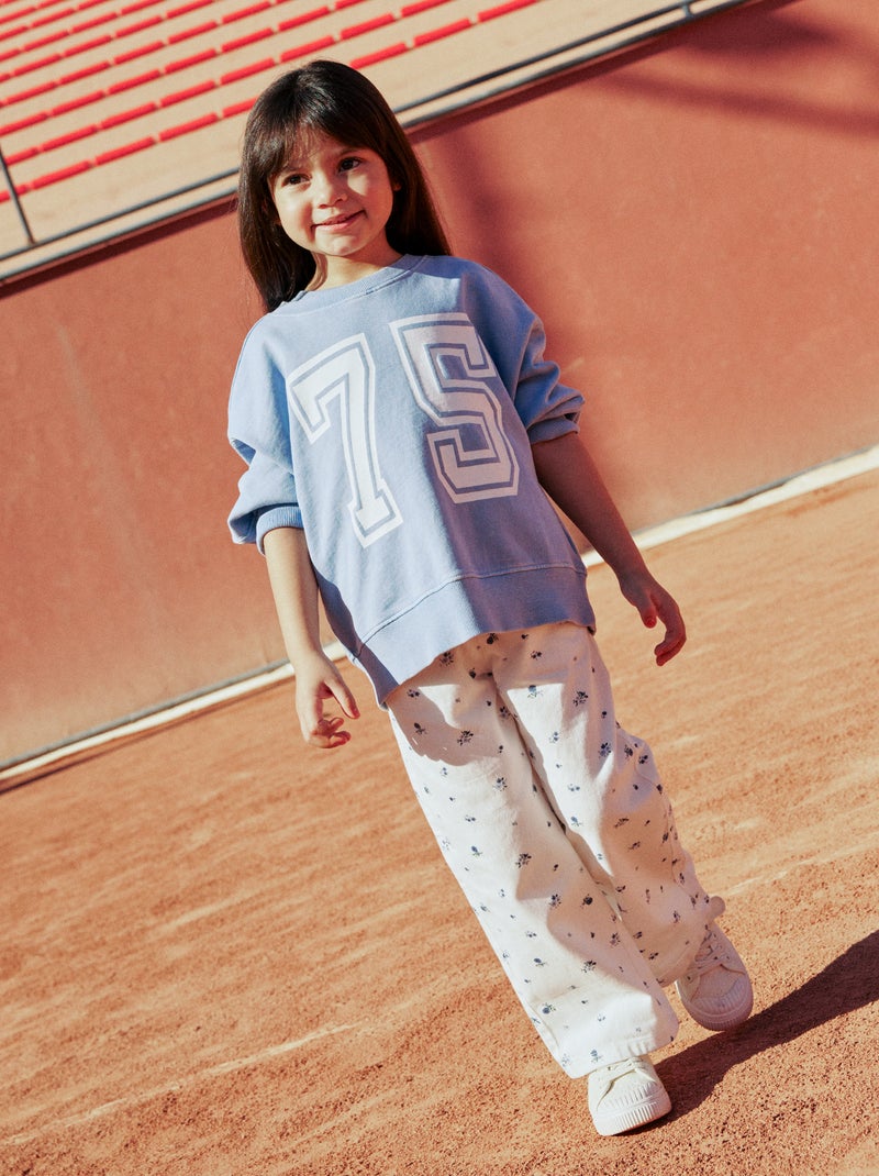 Pantaloni in twill con coulisse Bianco - Kiabi