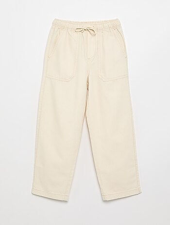 Pantaloni in twill con coulisse