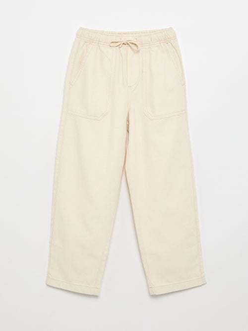 Pantaloni in twill con coulisse - Kiabi