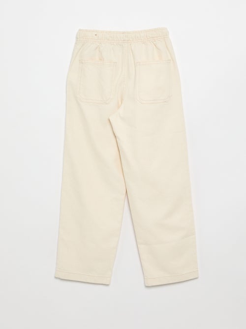 Pantaloni in twill con coulisse - Kiabi