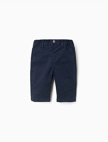 Pantaloni in twill con elastico in vita
