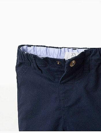 Pantaloni in twill con elastico in vita