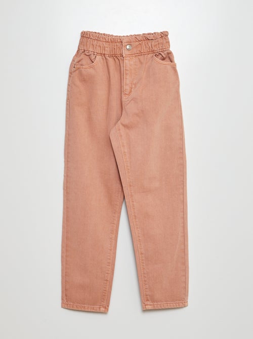 Pantaloni in twill con volant in vita - Kiabi