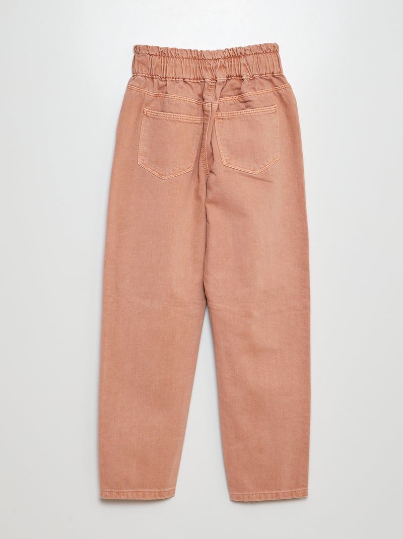 Pantaloni in twill con volant in vita ROSA - Kiabi