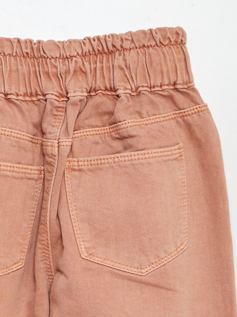 Pantaloni in twill con volant in vita ROSA - Kiabi