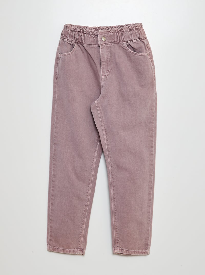 Pantaloni in twill con volant in vita VIOLA - Kiabi