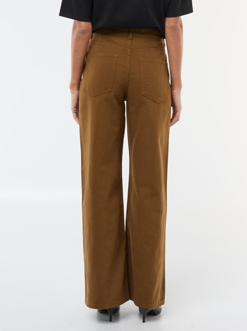 Pantaloni in twill di cotone con cintura asimmetrica - Kiabi
