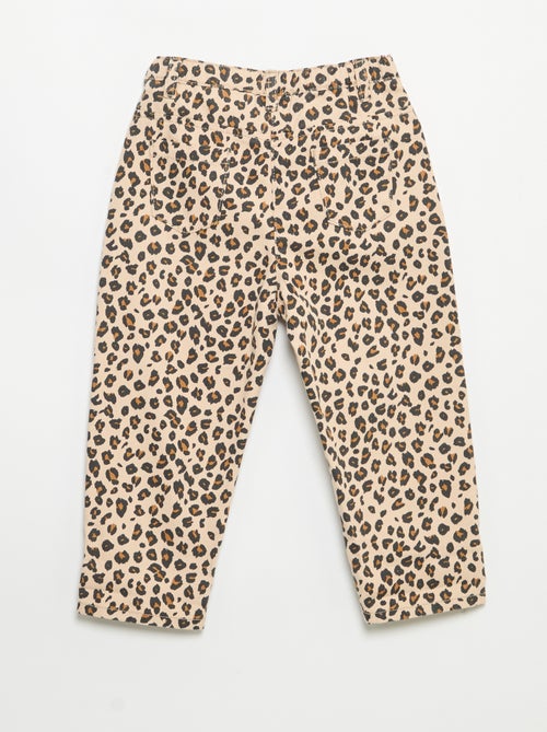 Pantaloni in twill fantasia leopardata - Kiabi Pantaloni in twill fantasia leopardata - Kiabi