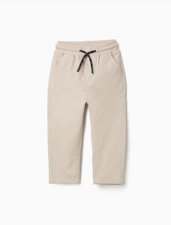 Pantaloni in twill slim fit con coulisse