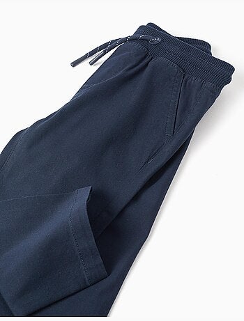 Pantaloni in twill slim fit con coulisse