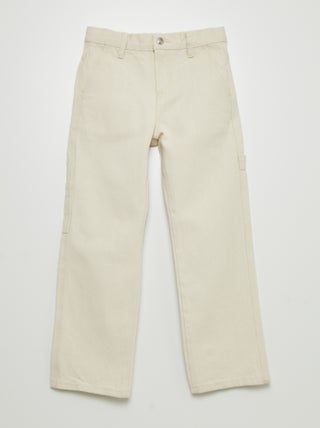 Pantaloni in twill undyed