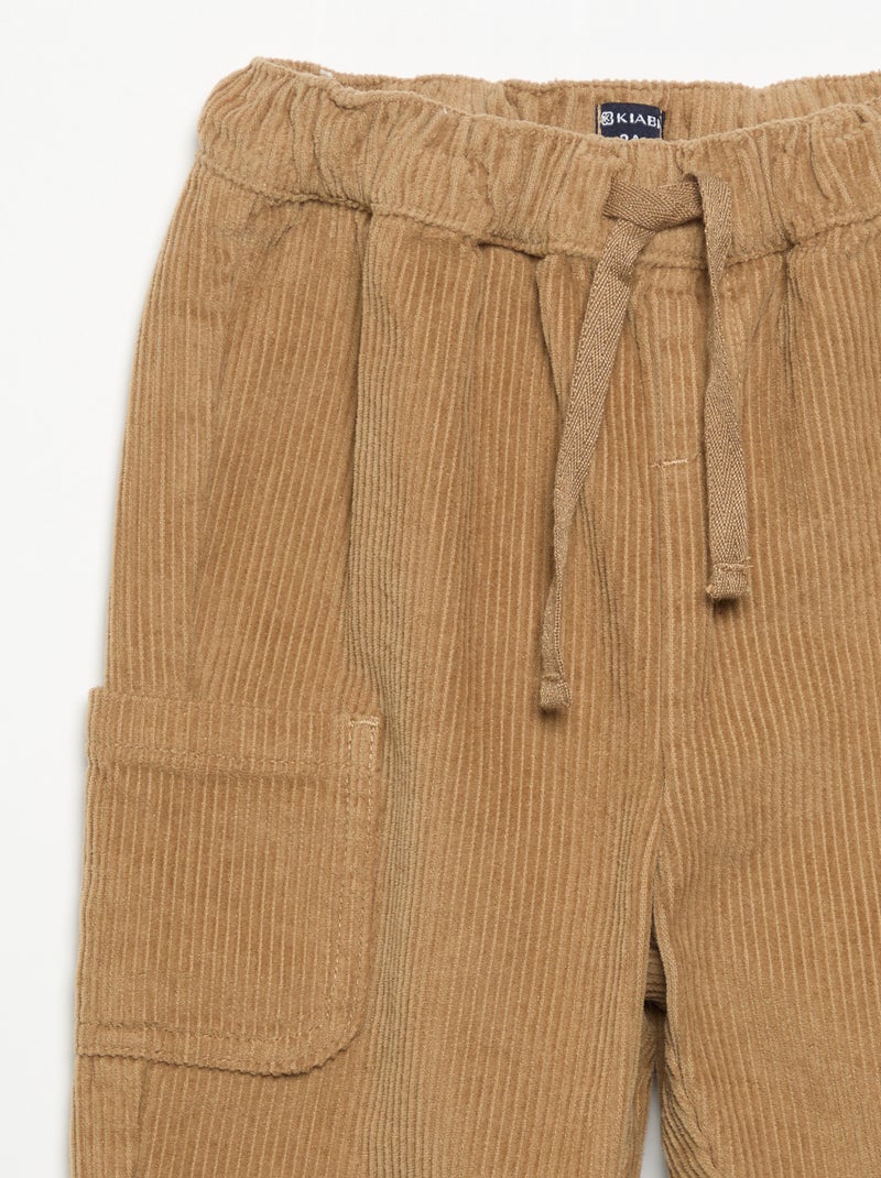 Pantaloni in velluto a coste Beige - Kiabi
