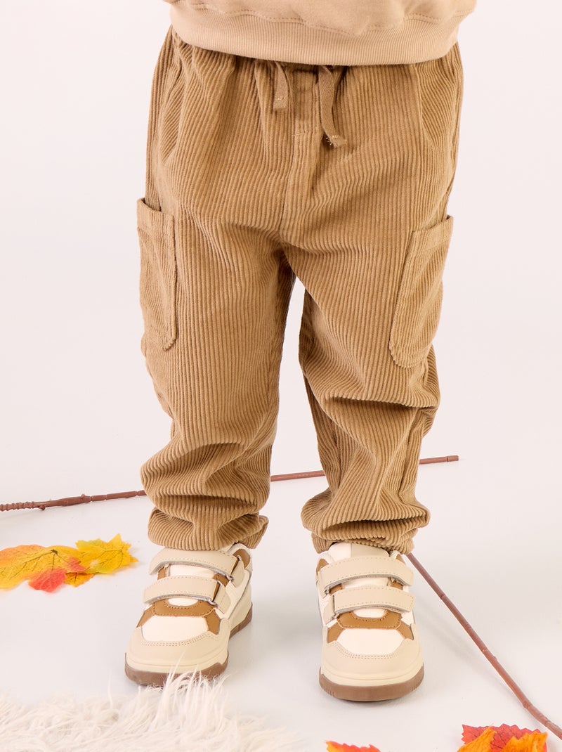 Pantaloni in velluto a coste Beige - Kiabi