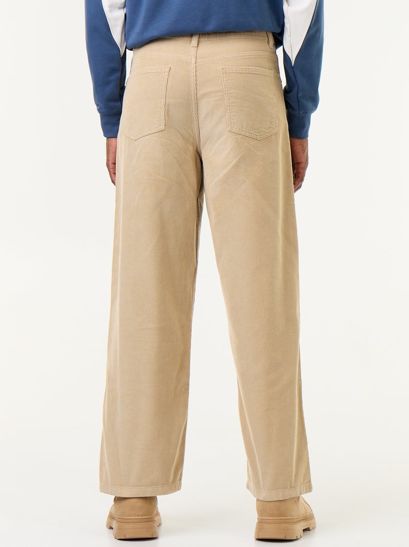 Pantaloni in velluto a coste Beige - Kiabi