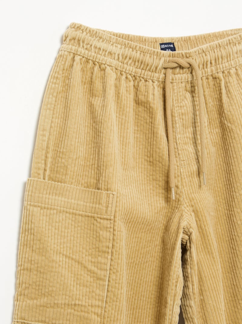 Pantaloni in velluto a coste Beige - Kiabi