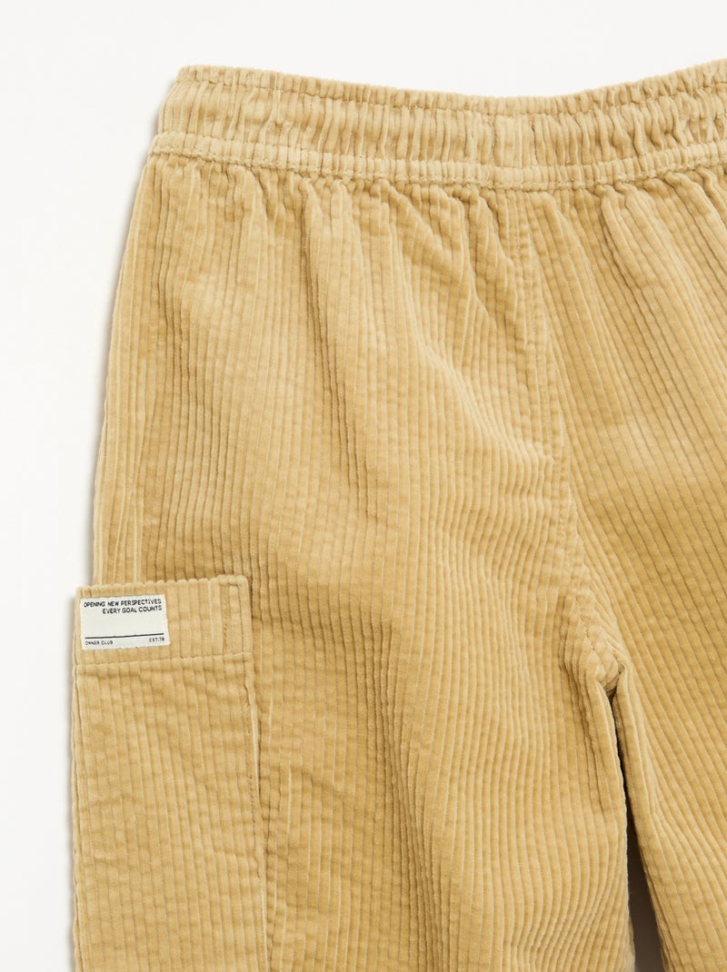 Pantaloni in velluto a coste Beige - Kiabi