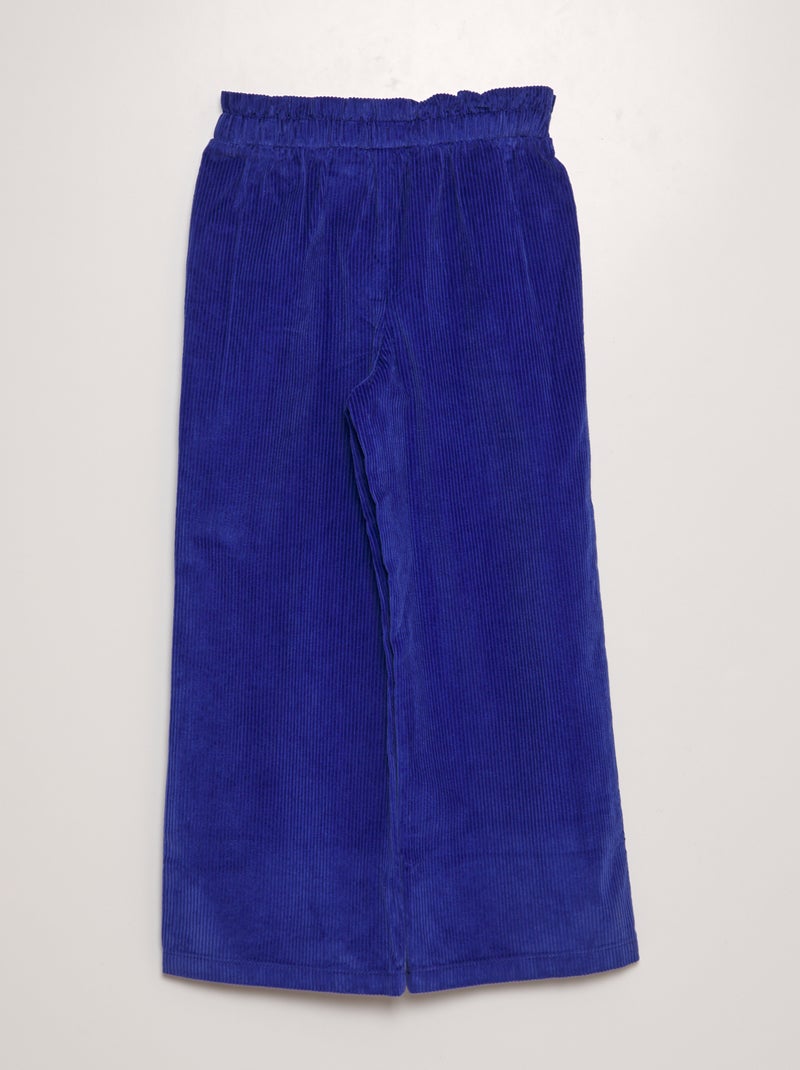 Pantaloni in velluto a coste blu - Kiabi