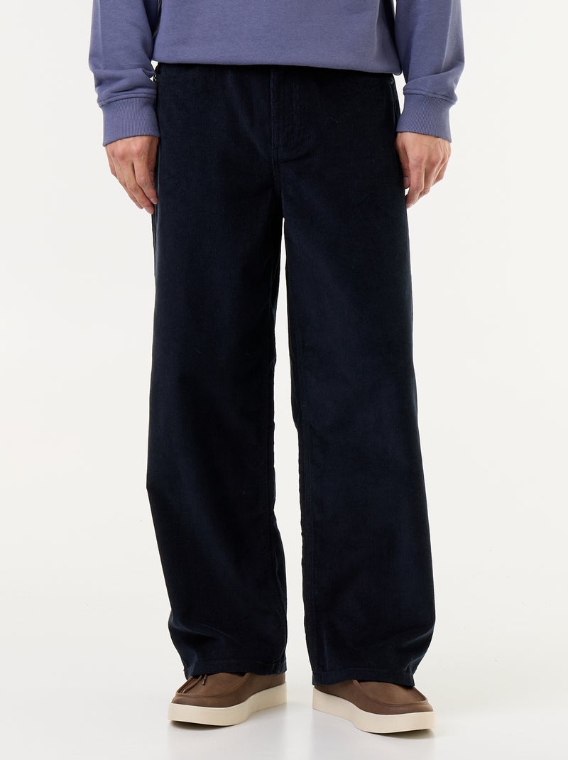 Pantaloni in velluto a coste Blu - Kiabi