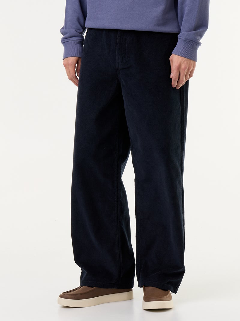 Pantaloni in velluto a coste Blu - Kiabi