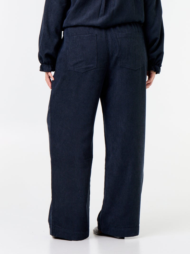 Pantaloni in velluto a coste Blu - Kiabi