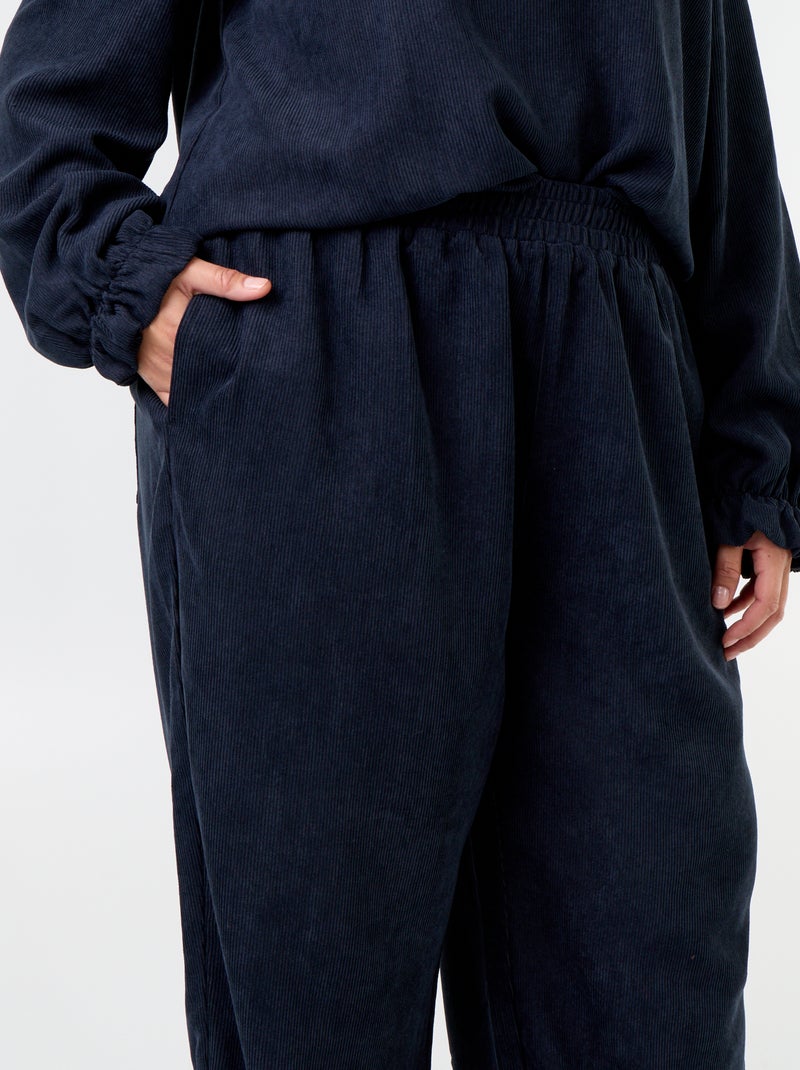 Pantaloni in velluto a coste Blu - Kiabi