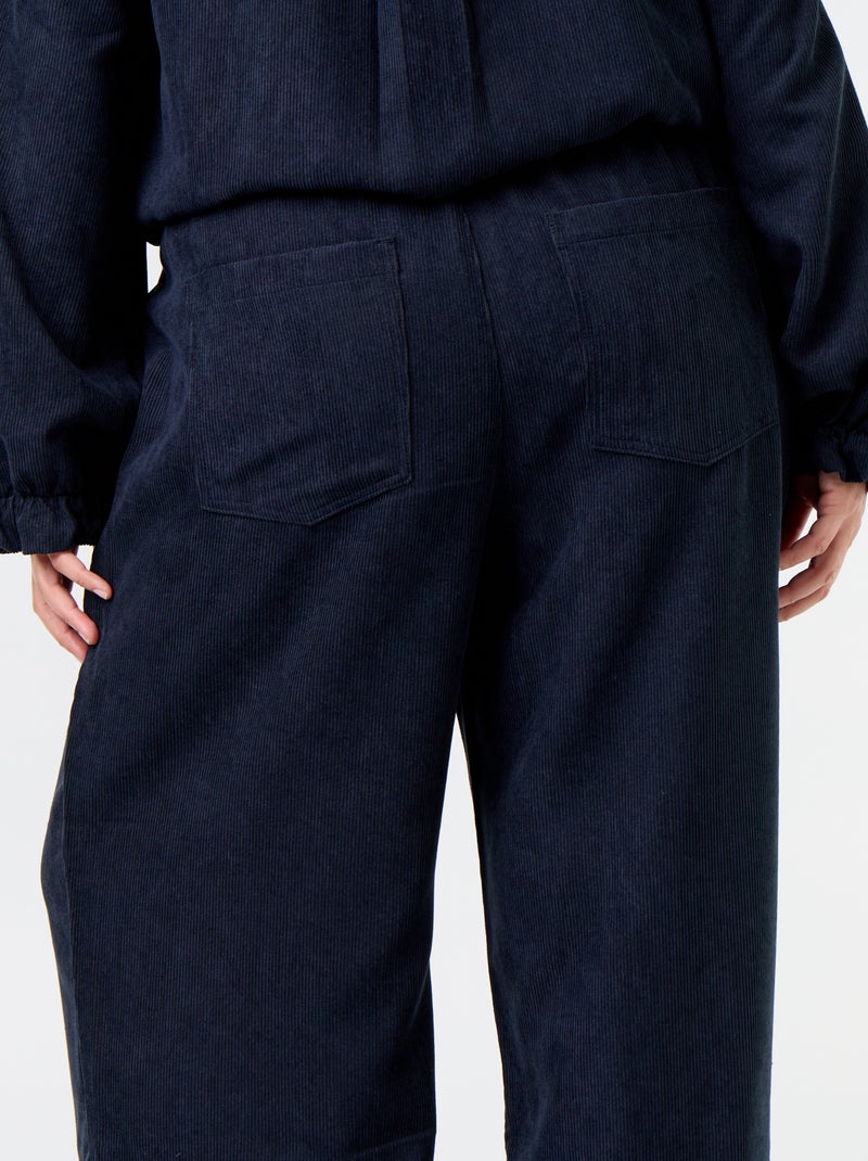 Pantaloni in velluto a coste Blu - Kiabi
