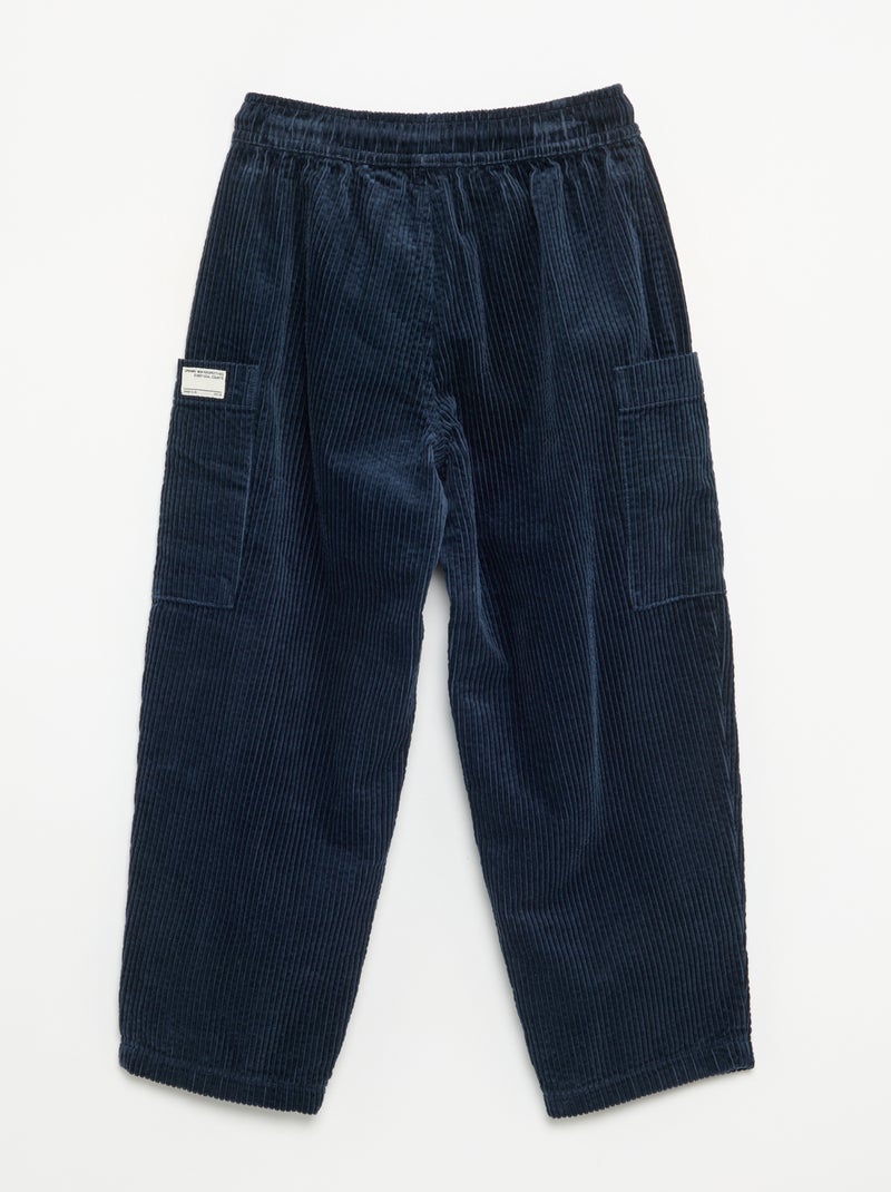 Pantaloni in velluto a coste Blu - Kiabi