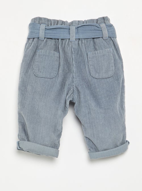 Pantaloni in velluto a coste con cintura inclusa - Kiabi